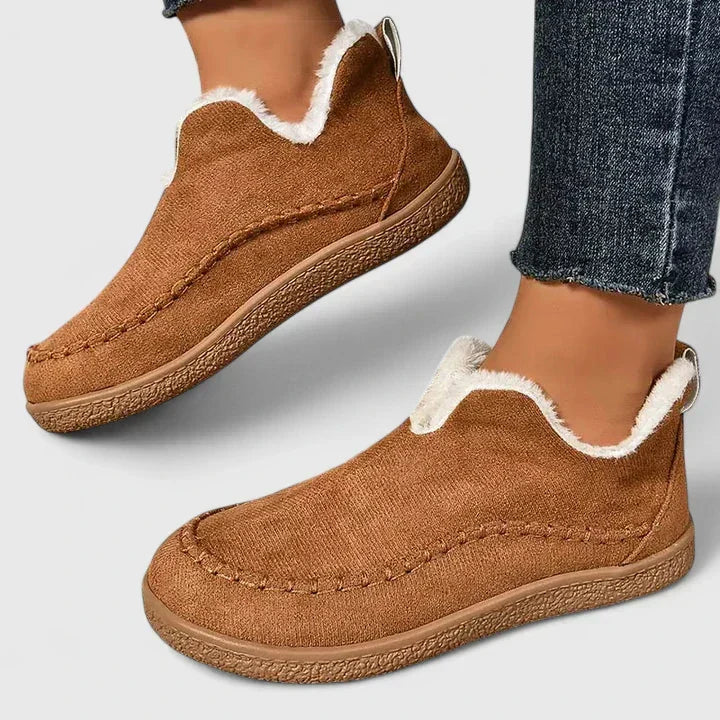 Comfort Boots for Women Slip On Padded Lining Flexible Sole