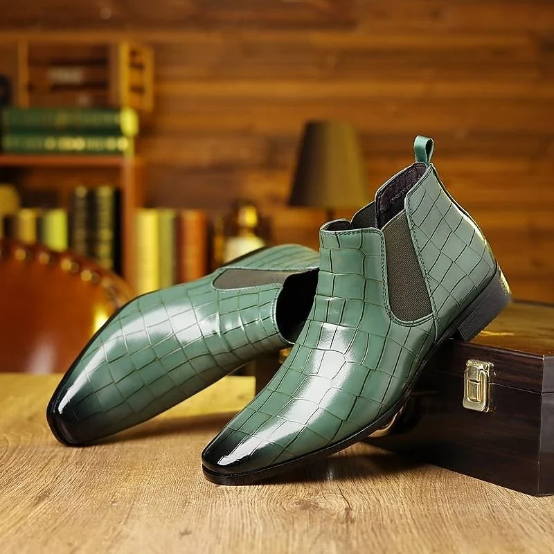 Unisex textured leather Chelsea boots - view 4