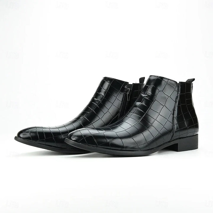 Unisex textured leather Chelsea boots - view 7