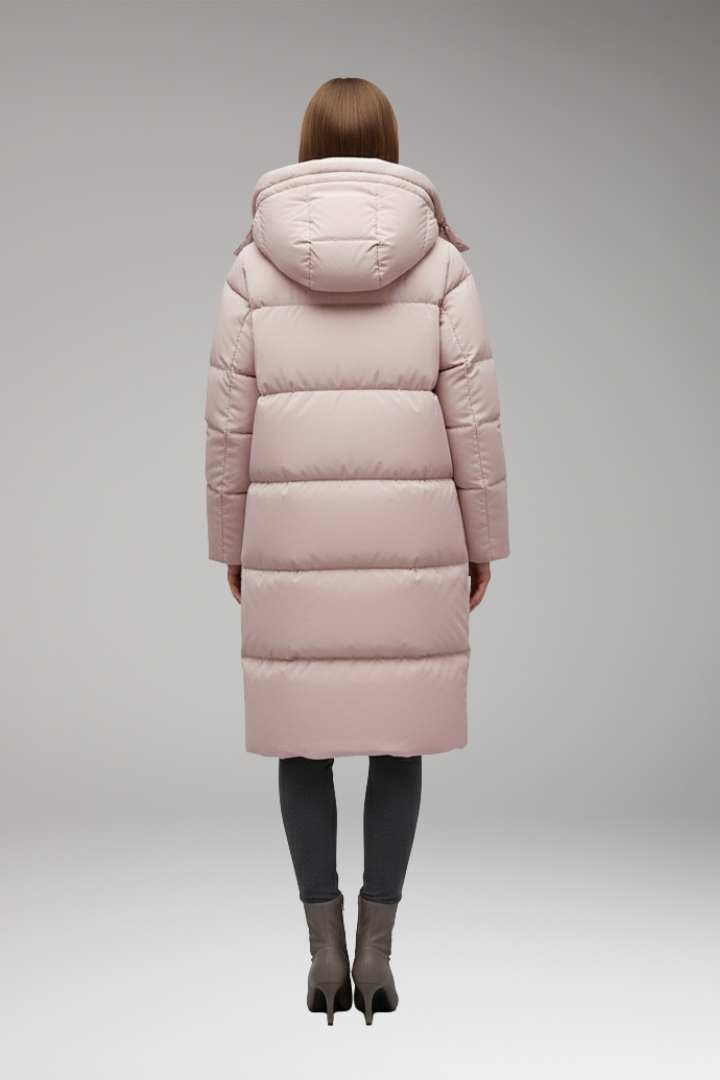 Long Quilted Hooded Puffer Jacket for Women - Ultimate Winter Protection Coat