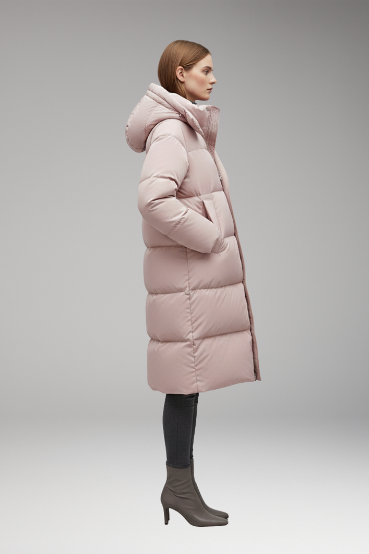 Long Quilted Hooded Puffer Jacket for Women - Ultimate Winter Protection Coat