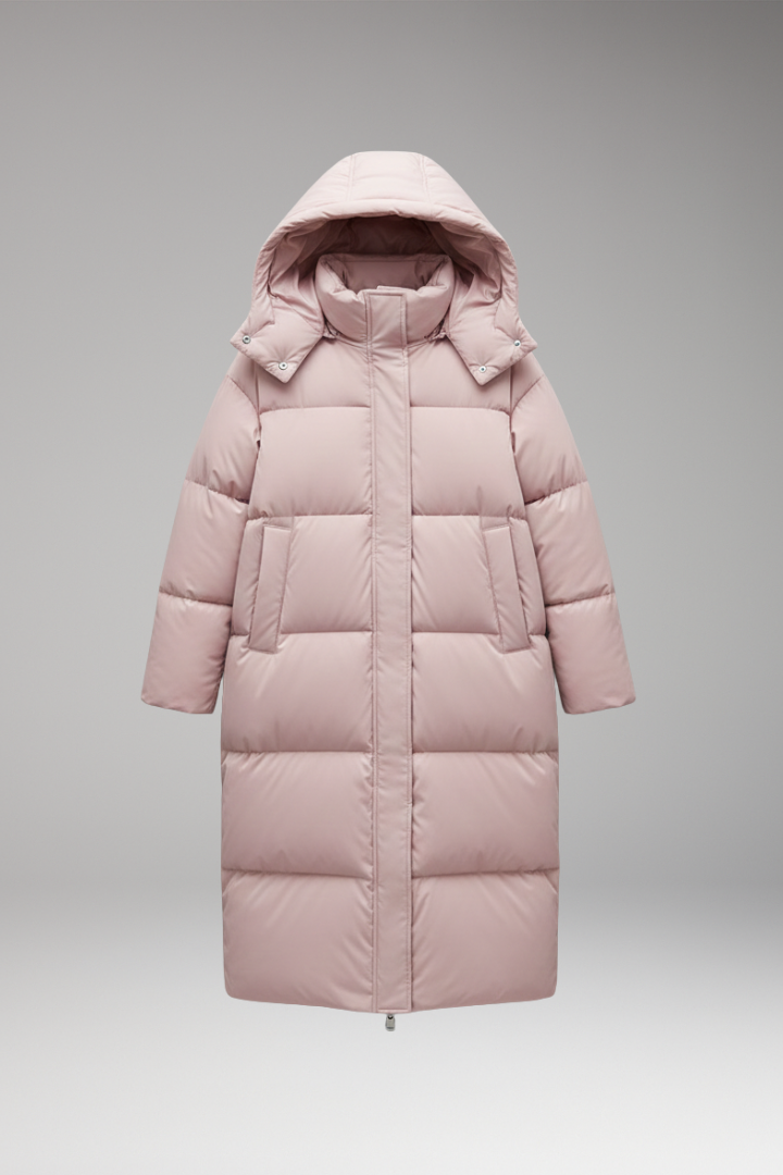 Long Quilted Hooded Puffer Jacket for Women - Ultimate Winter Protection Coat