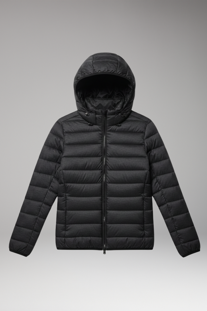 Hooded Puffer Jacket for Women - Textured Lightweight Warmth Coat