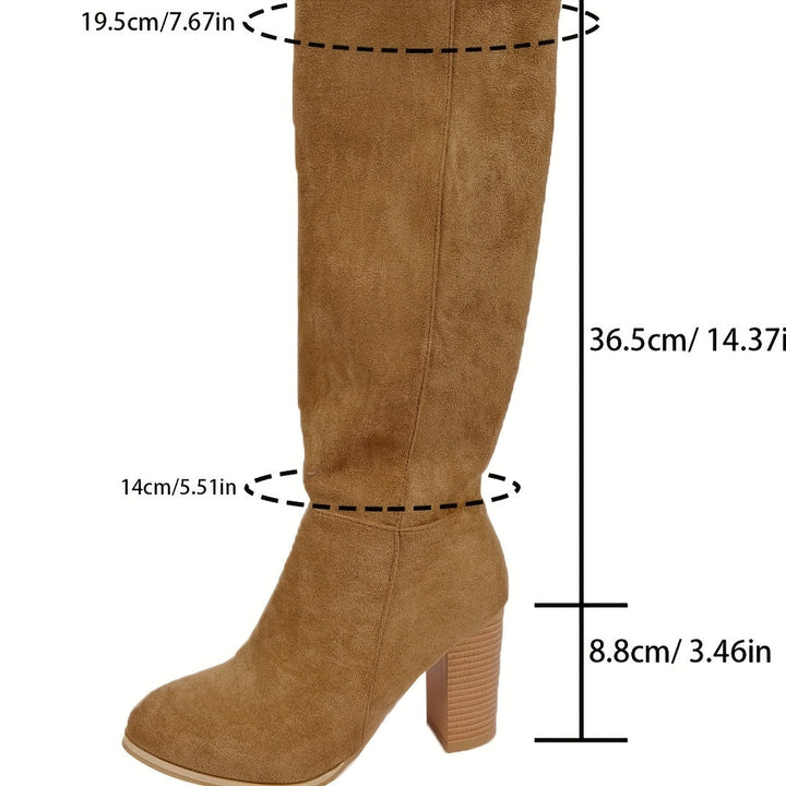 Nadira | Women's Knee High Block Heel Boots