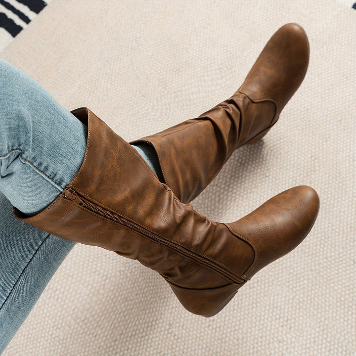 Valdis | Women's Knee High Boots in Brown