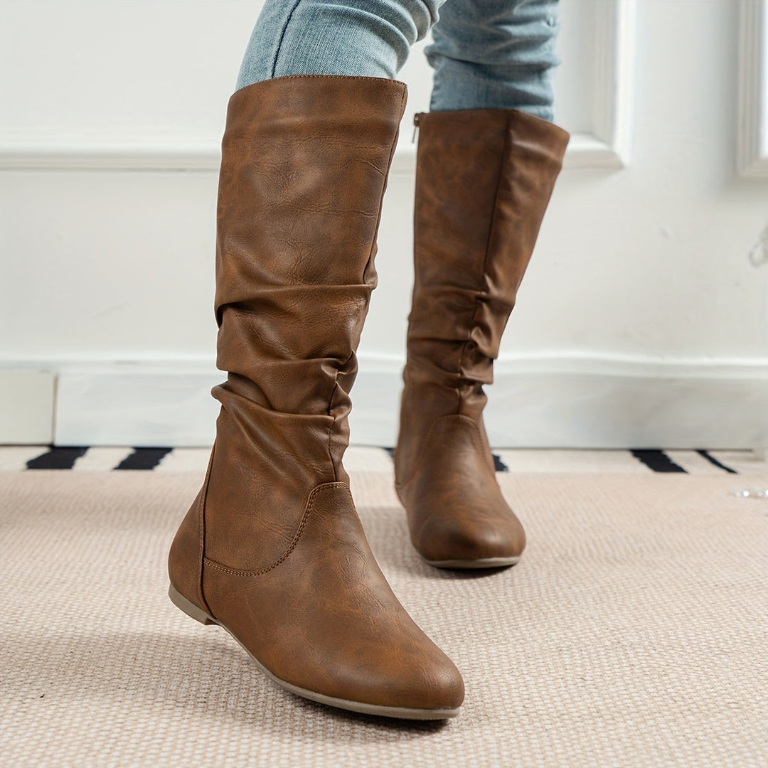 Valdis | Women's Knee High Boots in Brown