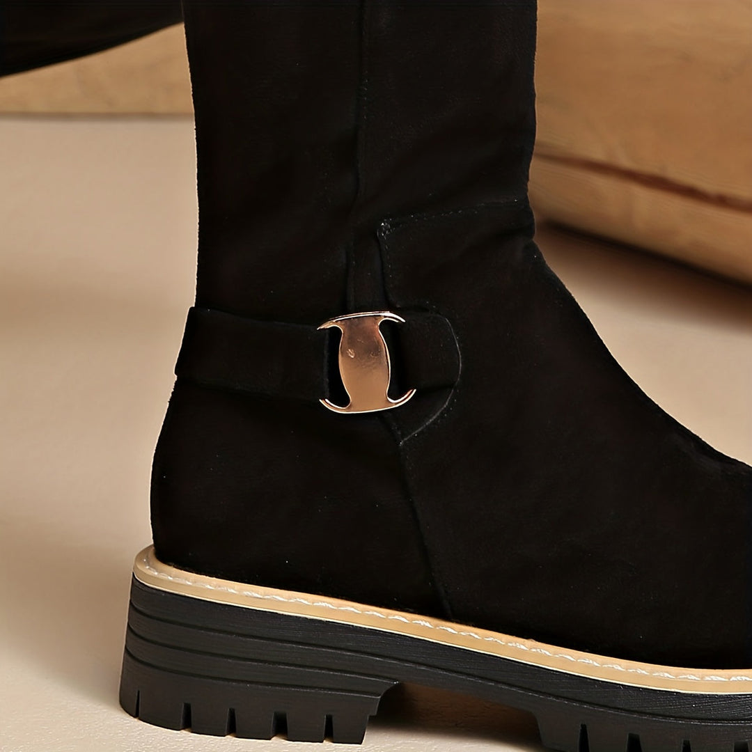 Sable | Women's Knee High Boots with Block Heel