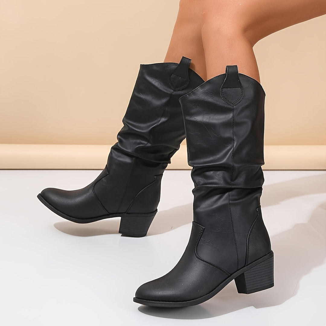 Galiene | Women's Wide Calf Western Cowboy Boots