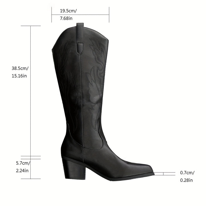 Fenella | Women's Wide Calf Western Cowboy Boots