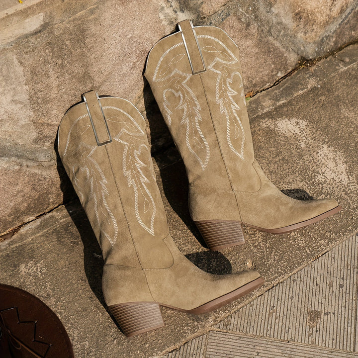Blythe | Women's Wide Calf Western Cowboy Boots