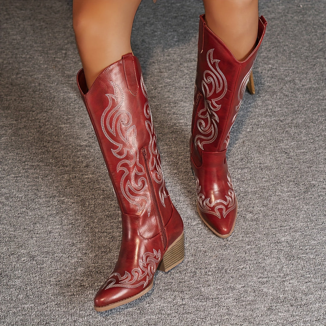 Brecken | Women's Wide Calf Western Cowboy Boots
