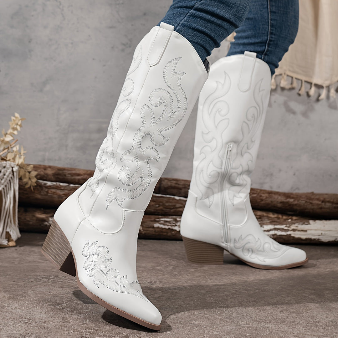 Brecken | Women's Wide Calf Western Cowboy Boots