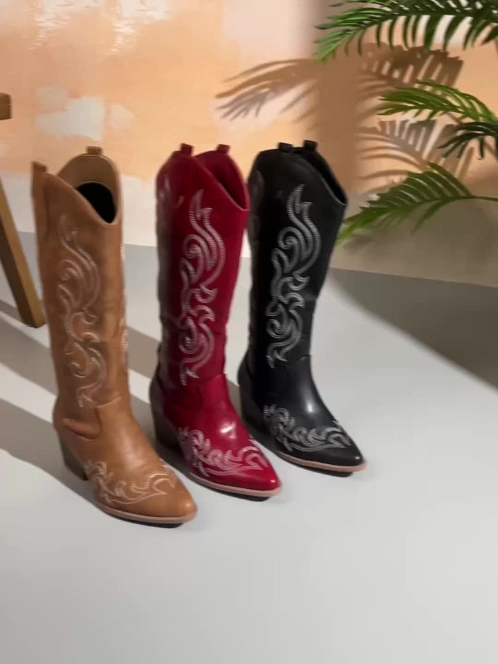 Brecken | Women's Wide Calf Western Cowboy Boots