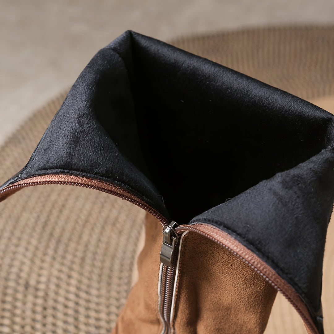 Halcyon | Women's Knee High Boots with Gold Button Detail