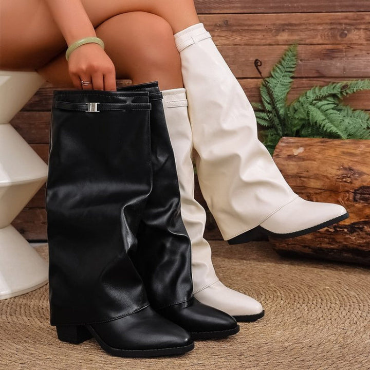 Odette | Women's Knee-High Slouch Boots Pointed Toe
