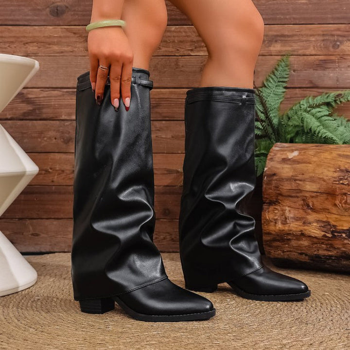Odette | Women's Knee-High Slouch Boots Pointed Toe