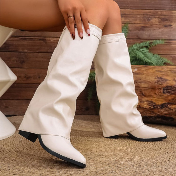 Odette | Women's Knee-High Slouch Boots Pointed Toe