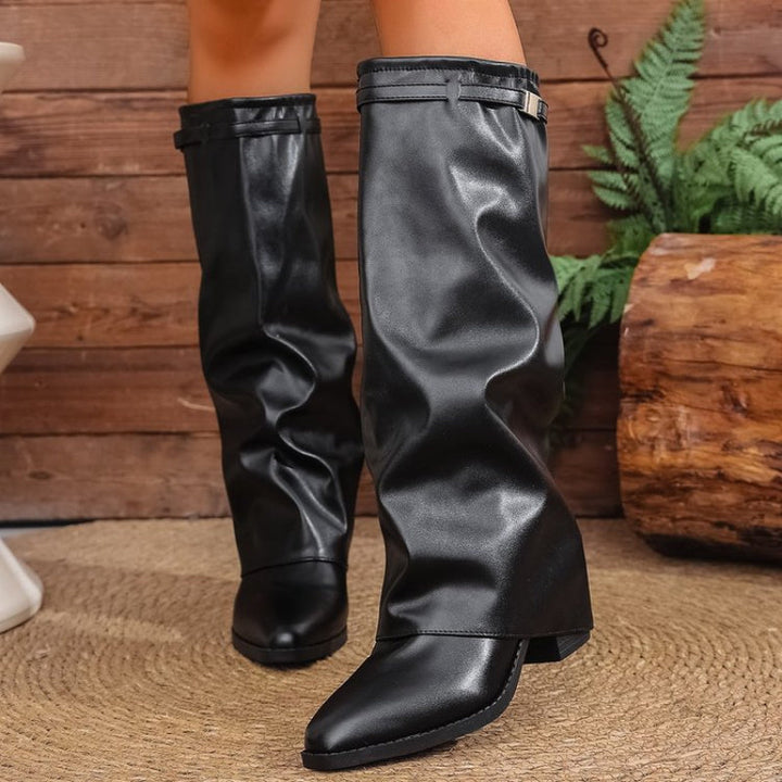 Odette | Women's Knee-High Slouch Boots Pointed Toe