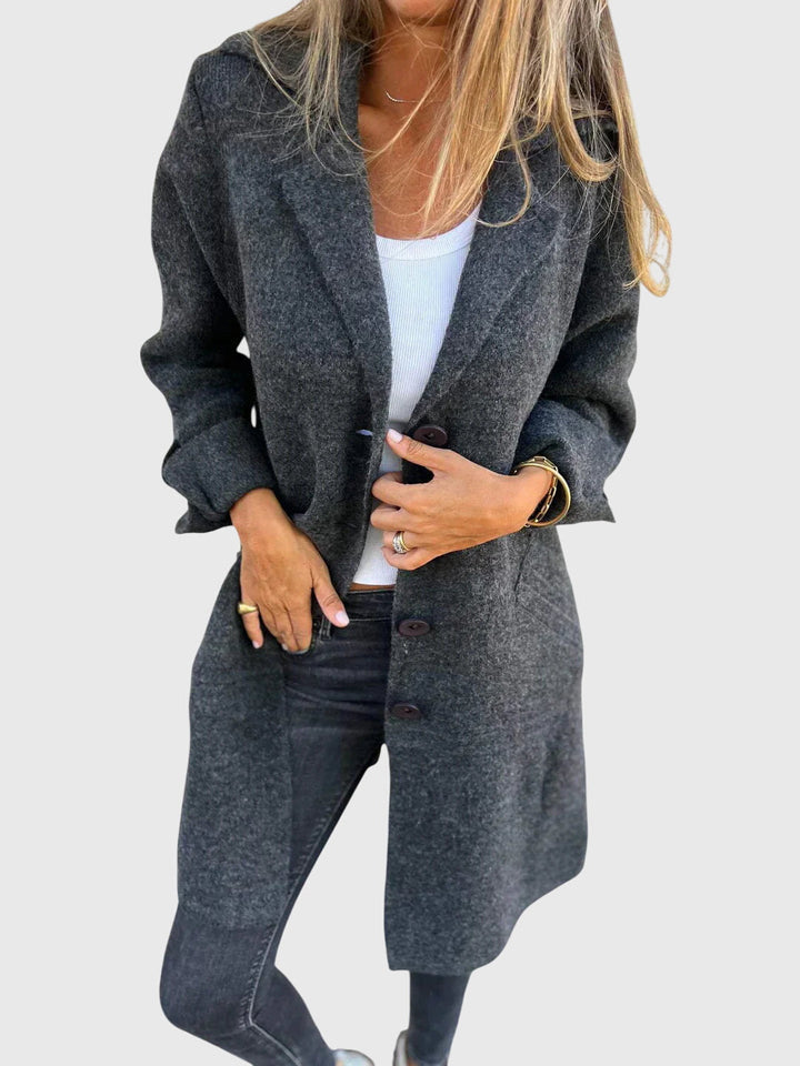 Buttoned tailored blazer for women - view 4