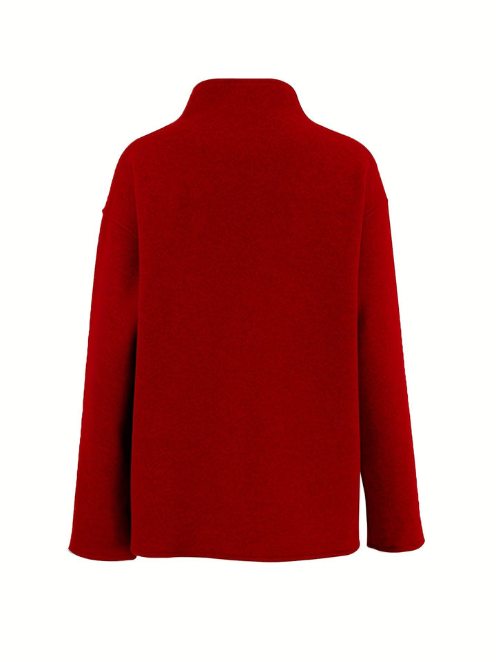 Wool Pea Coat for Women - Oversized Double Breasted Winter Coat