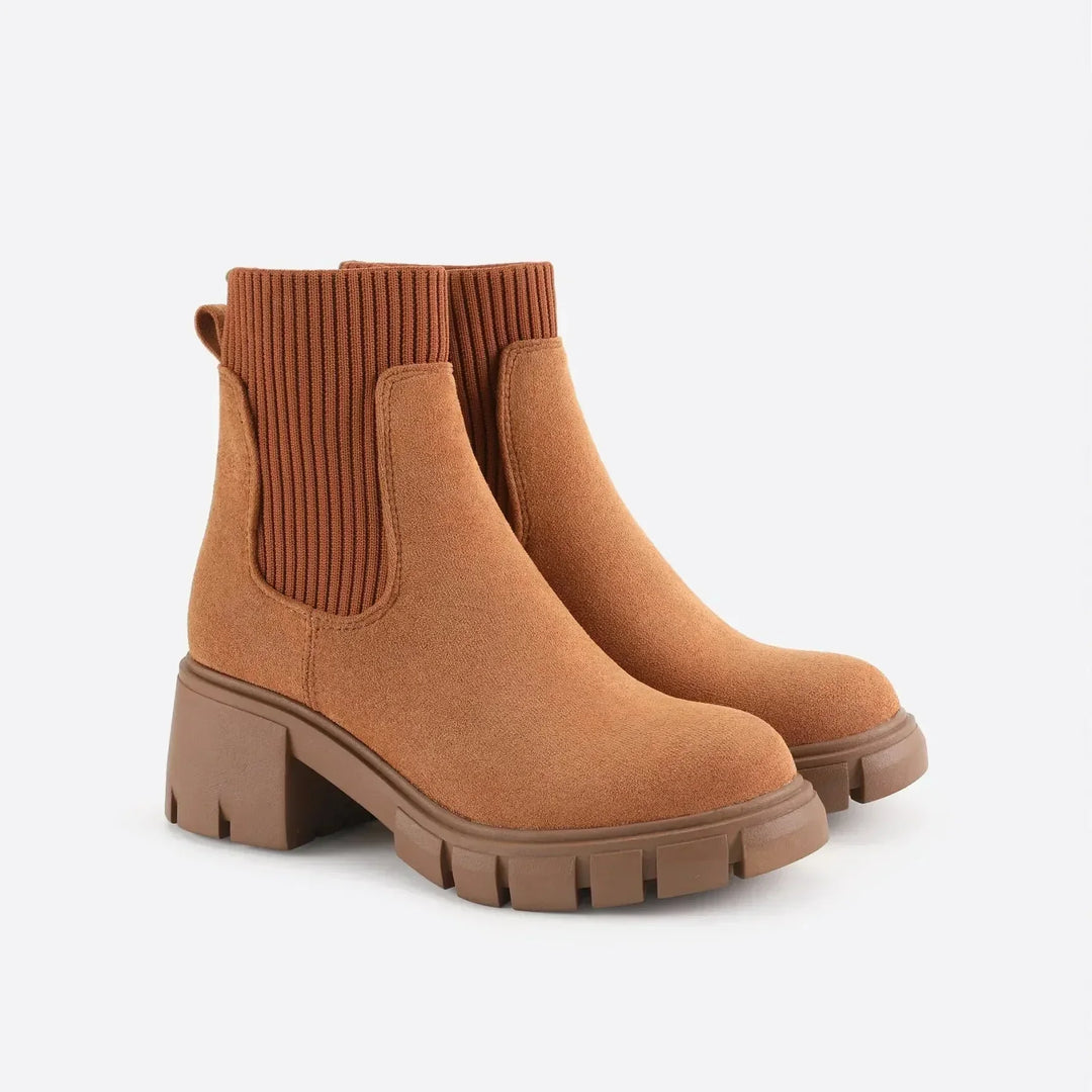 Adeline | Chunky Lug Sole Chelsea Boots for Women