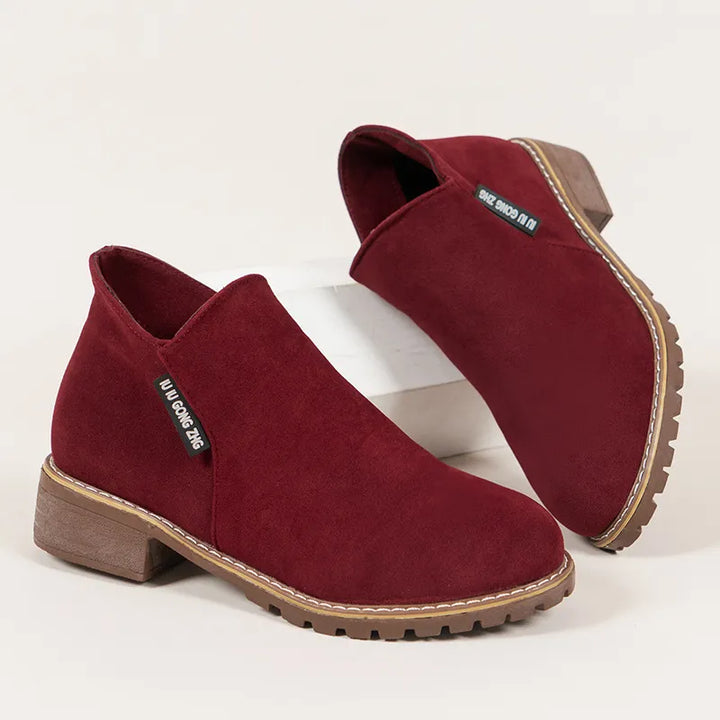 Thick Sole Ankle Boots for Women Side Zipper Platform