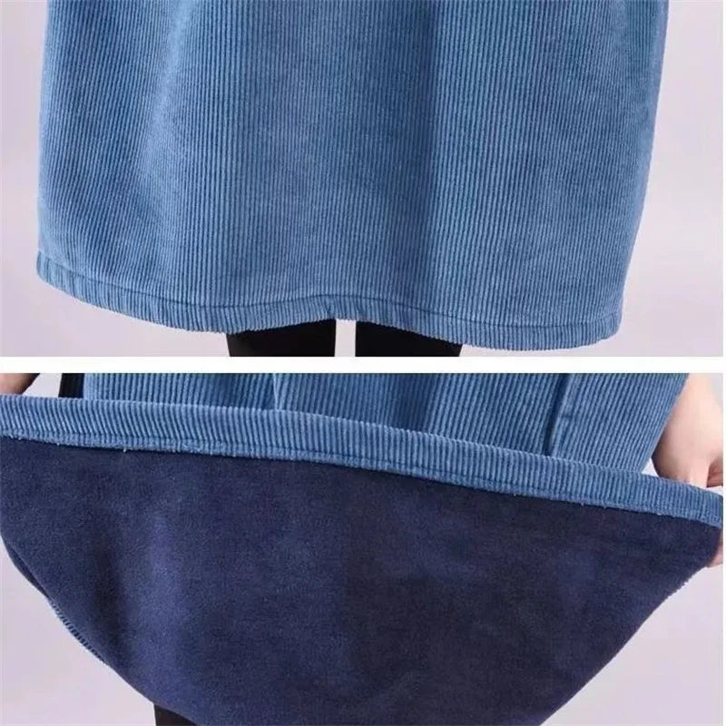 Turtleneck knit midi sweater dress for women