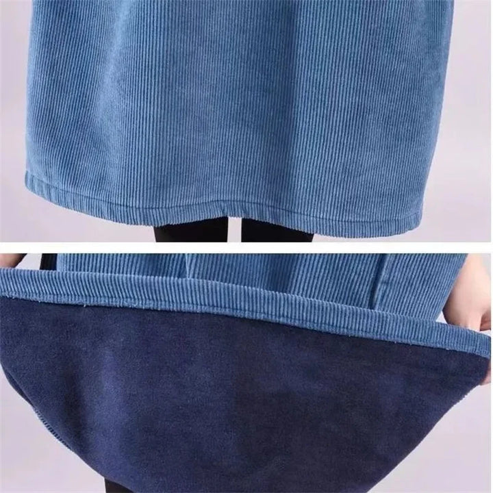 Turtleneck knit midi sweater dress for women