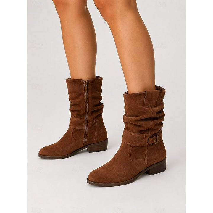 Women's buckled ankle slouch boots - view 12