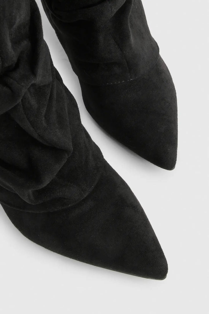 Women's pointed toe knee-high slouch boots - view 10