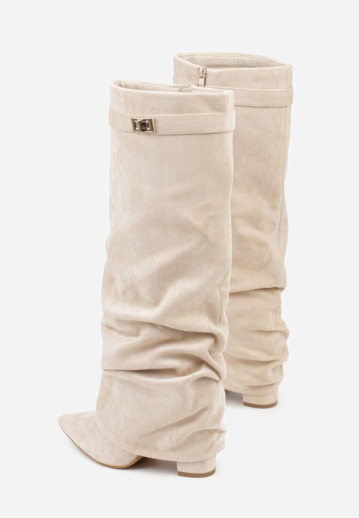Women's pointed toe knee-high slouch boots - view 12