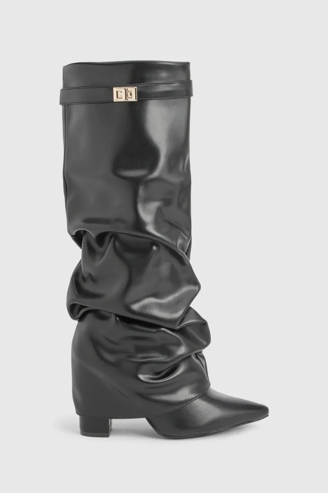 Women's pointed toe knee-high slouch boots - view 15