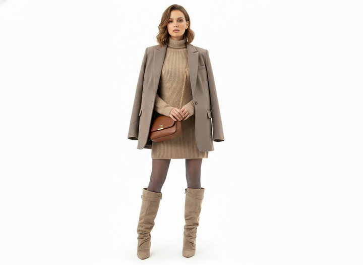 Women's pointed toe knee-high slouch boots - view 3
