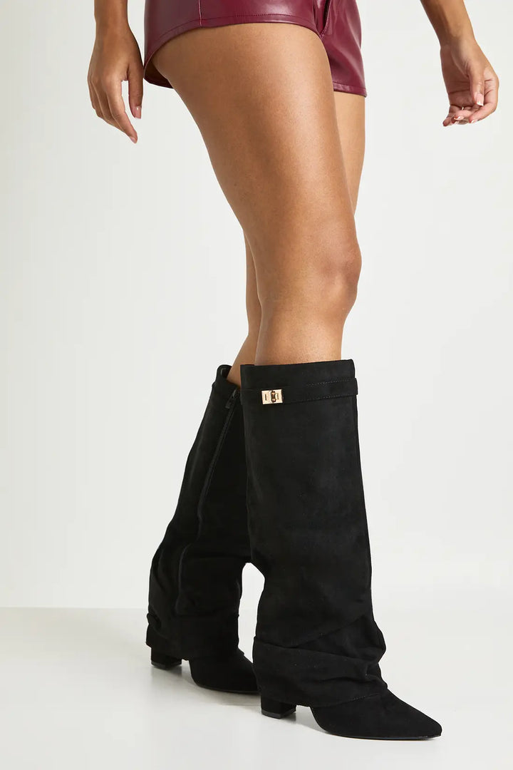 Women's pointed toe knee-high slouch boots - view 7