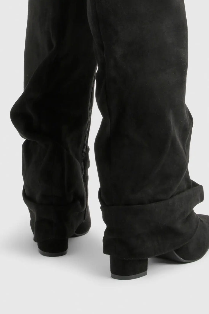 Women's pointed toe knee-high slouch boots - view 8