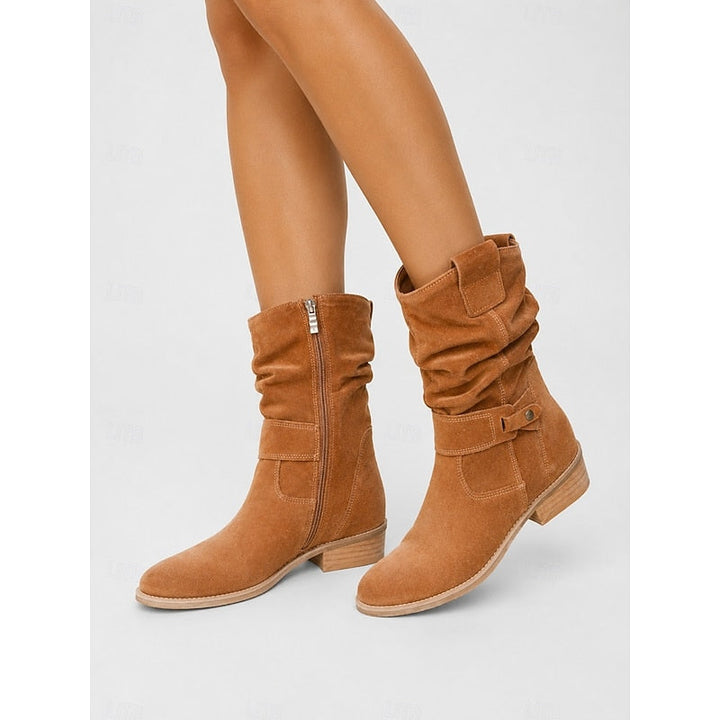 Women's buckled ankle slouch boots - view 11