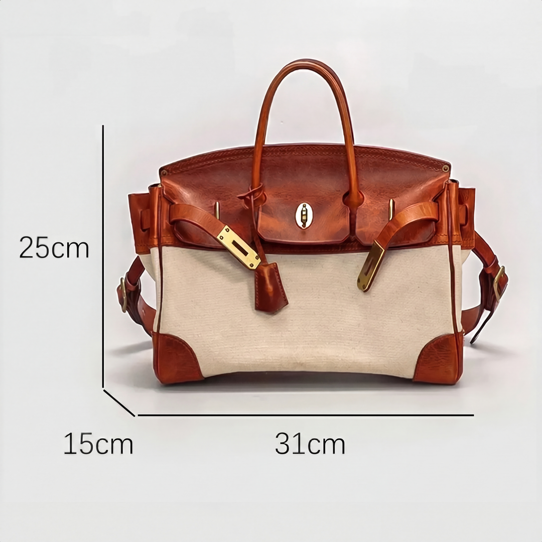 Fleur | Leather Canvas Weekender