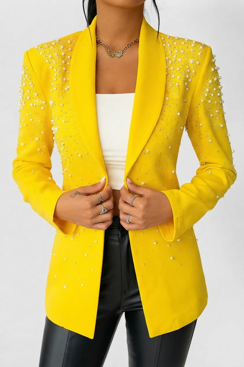 Elegant Blazer for Women - Yellow