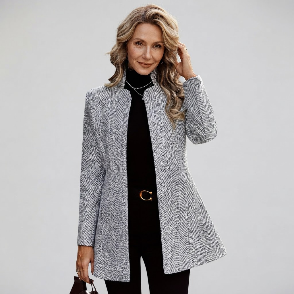 Tailored Blazer for Women - Gray