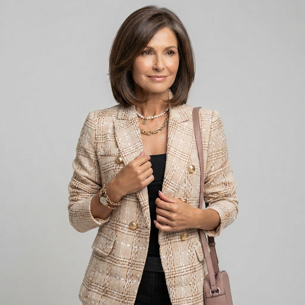 Elegant Blazer for Women - Khaki