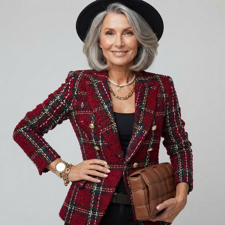 Elegant Blazer for Women - Wine Red