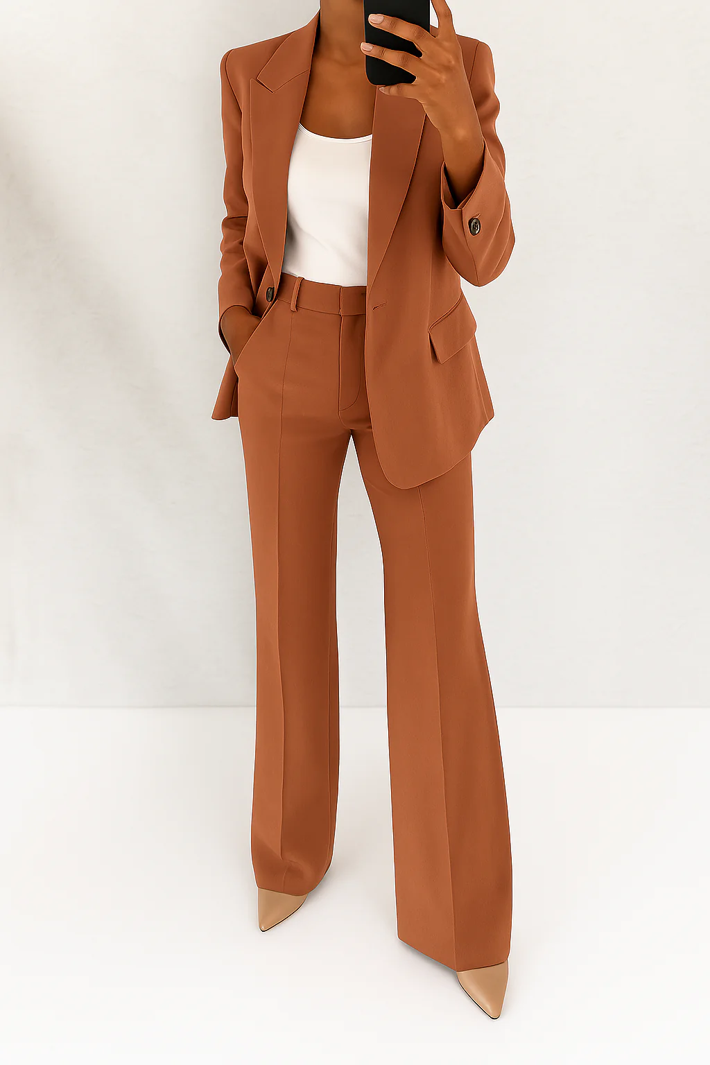 Blazer and wide leg pant set for women - view 4