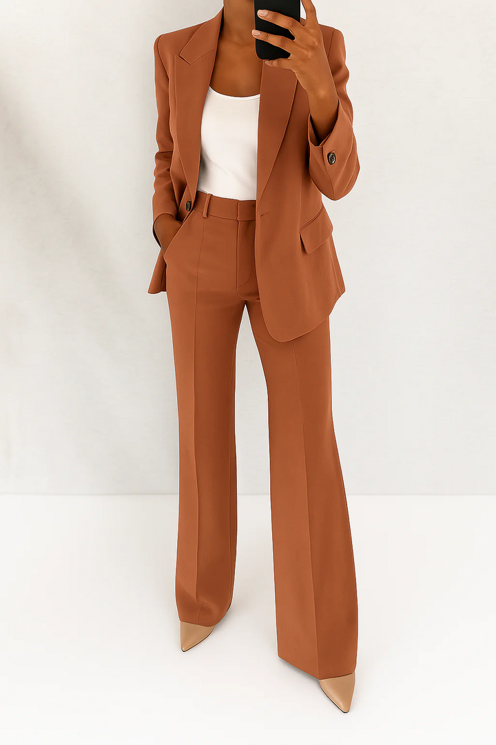 Blazer and wide leg pant set for women - view 4