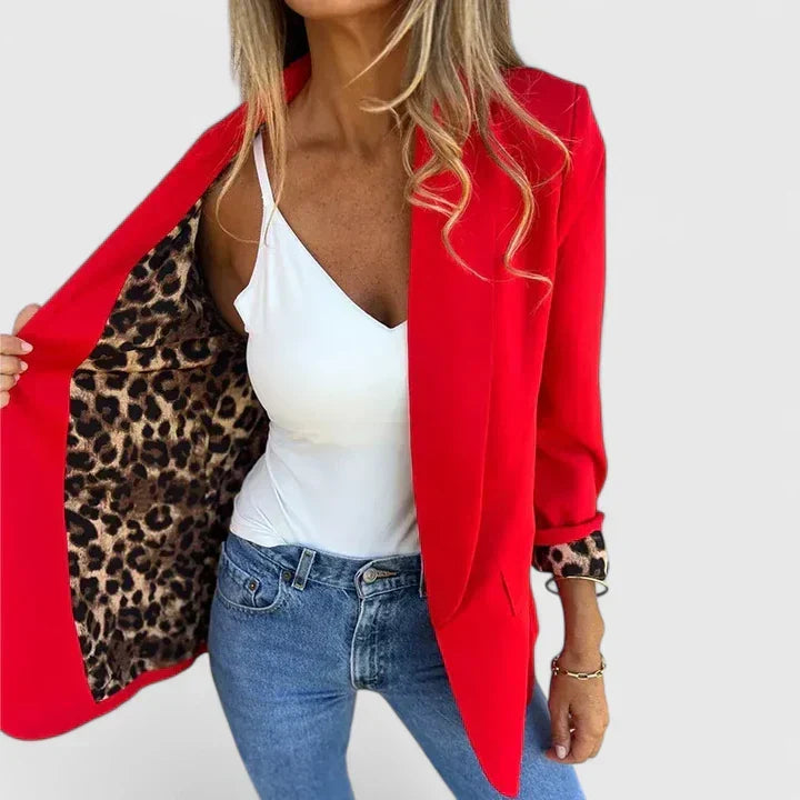 Reversible leopard blazer for women - view 4