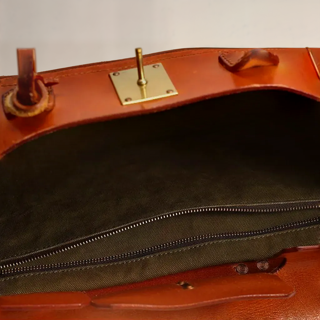 Fleur | Leather Canvas Weekender