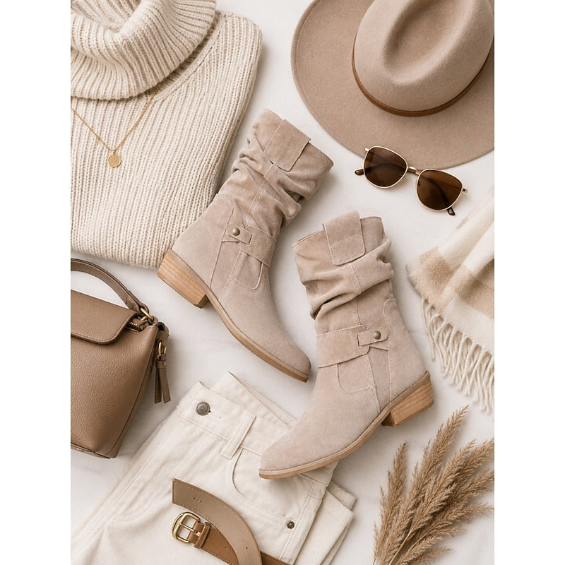 Women's buckled ankle slouch boots - view 6