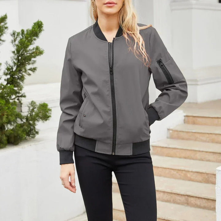 Jenna | Oversized Zip Up Bomber Jacket for Women