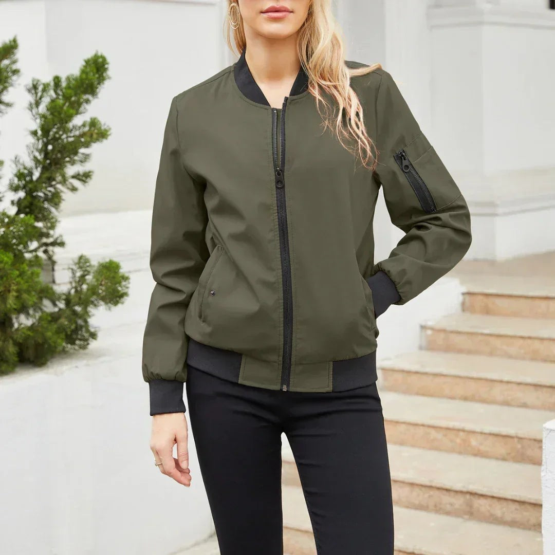 Jenna | Oversized Zip Up Bomber Jacket for Women