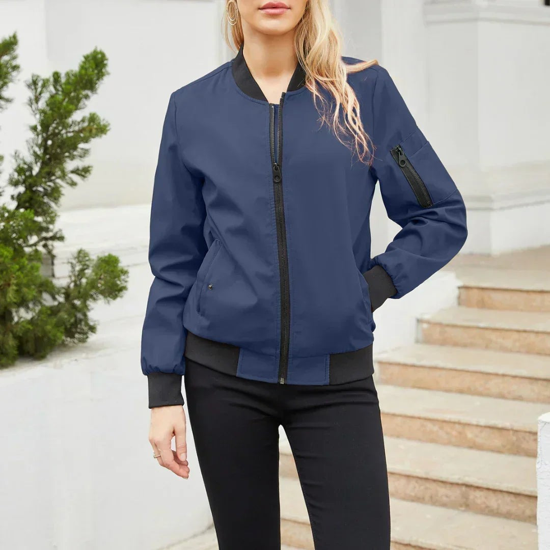 Jenna | Oversized Zip Up Bomber Jacket for Women
