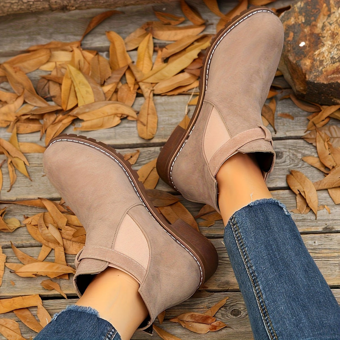 Juniper | Chunky Buckle Lug Sole Chelsea Boots for Women